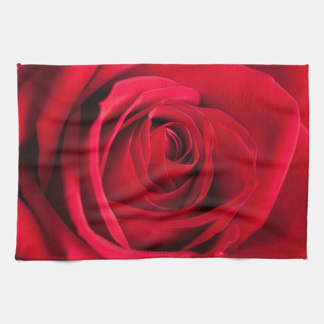Red Rose Kitchen Towel (Horizontal)