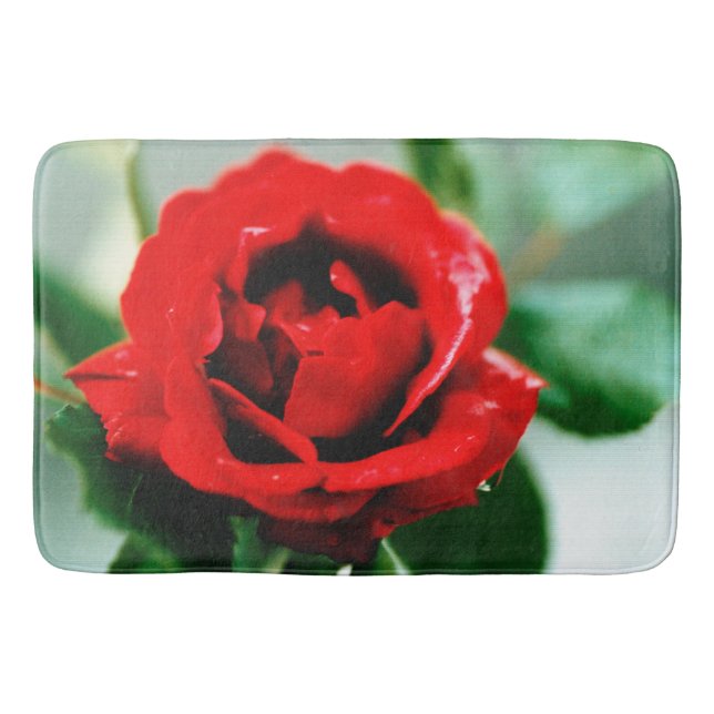 Red Rose Love  Bath Mat (Front)