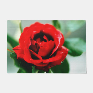 Red Rose Love   Doormat