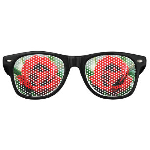Red Rose Love  Retro Sunglasses