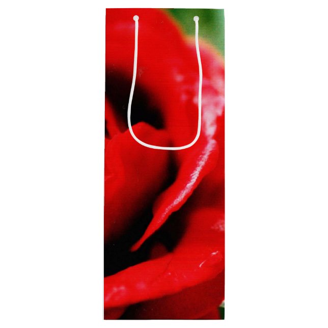Red Rose Love  Wine Gift Bag (Front)