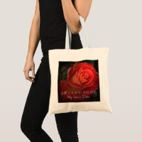 Red Rose Macro Analogue Soul Aesthetic Tote Bag