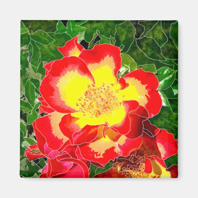 Red Rose Magnet (Front)