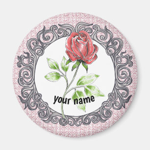 Red rose   magnet