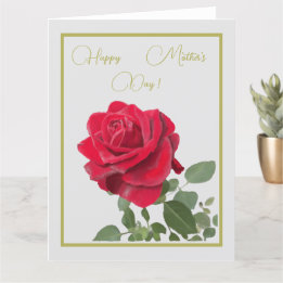 Red rose - Mother’s day Card