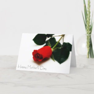 Red Rose Mother's Day Card