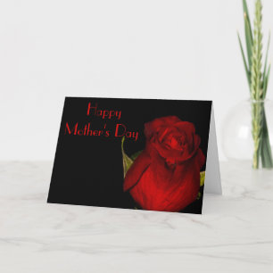 Red Rose Mother's Day Card