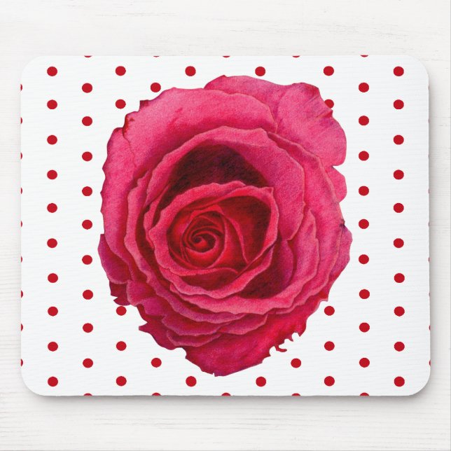 Red Rose Mousepad (Front)