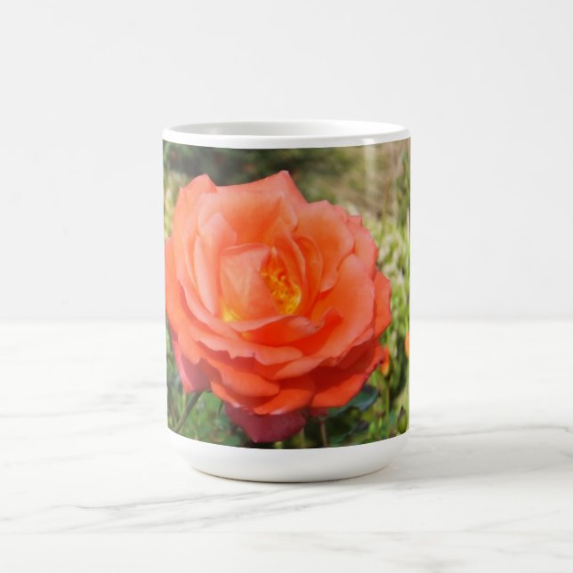 Red Rose mug - choose style & colour, customize (Center)