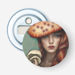 red rose mushroom lover artist designer bottle opener