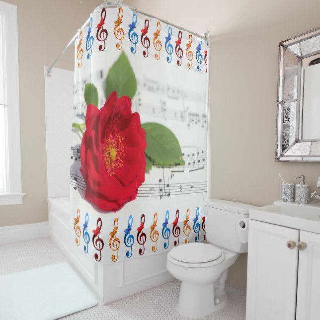 Red rose music notes (In Situ)