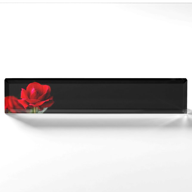 Red rose nameplate (Front)