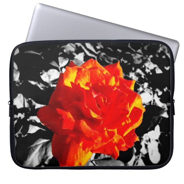 Red rose  Neoprene Laptop Sleeve (Front)