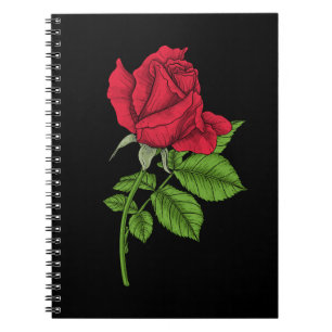 Red rose notebook