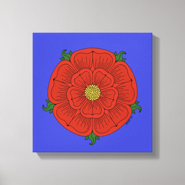 Red Rose of Lancaster Canvas Print (Front)