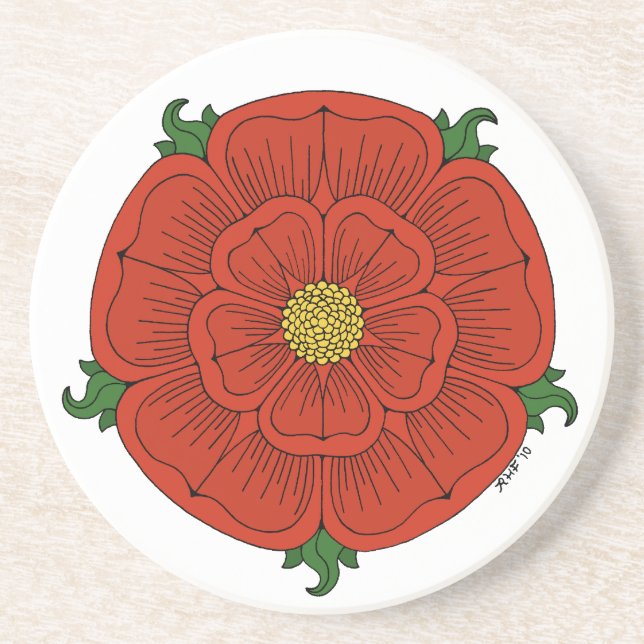 Red Rose of Lancaster Coaster (Front)