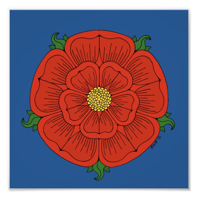 Red Rose of Lancaster Photo Print (Front)
