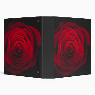 Red rose on black background vintage effect binder