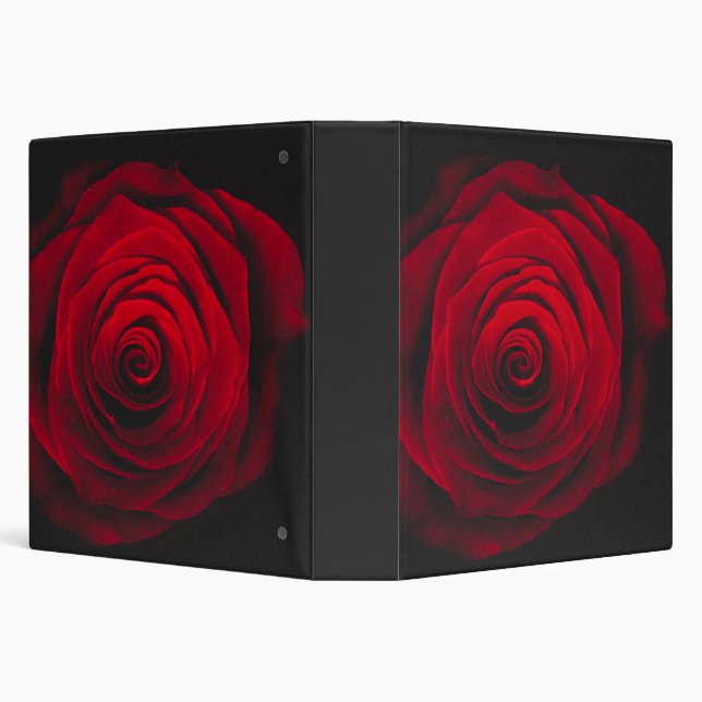 Red rose on black background vintage effect binder (Background)