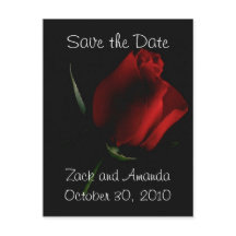 Red Rose on Black- invitation