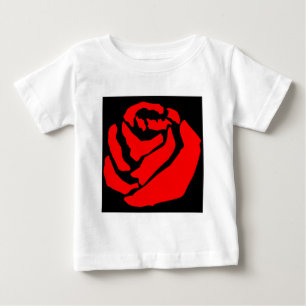 Red Rose On Blackground Baby T-Shirt