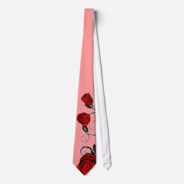 Red Rose on Red Tie (Front)