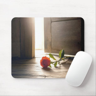 Red Rose on the Floor in Sunshine Mouse Pad
