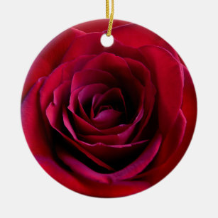 Red Rose Ornament Personalized Rose Decorations