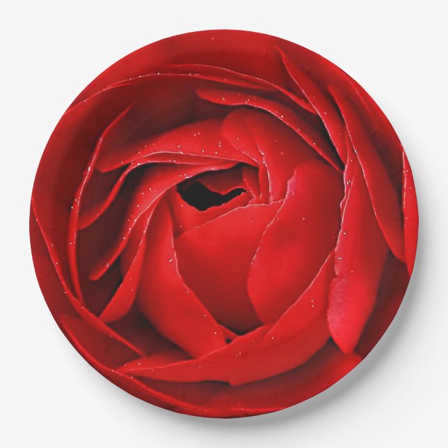 RED ROSE PAPER PLATE (Front)