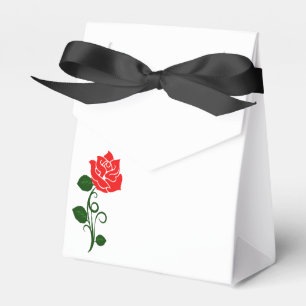 Red Rose Party Favour Bag Favor Box