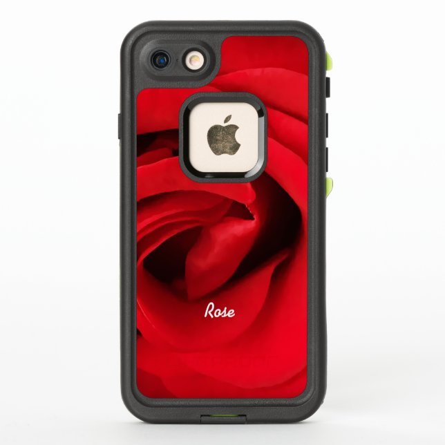 Red Rose Personalized LifeProof iPhone Case (Back)