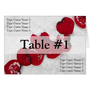 Red Rose Petals in Snow, Winter Wedding