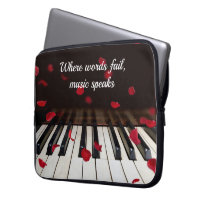 Red Rose Petals On Piano