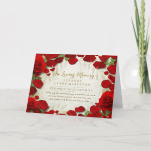 Red Rose Petals Remembrance Sympathy Thank You