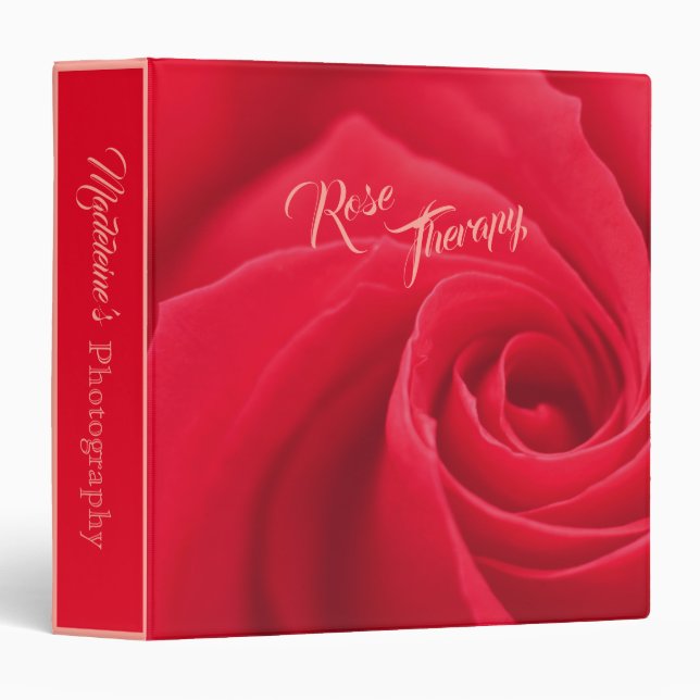 Red Rose Photography Personalized Binder (Front/Spine)