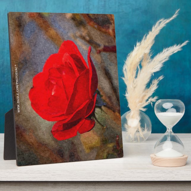 Red Rose Plaque (Side)