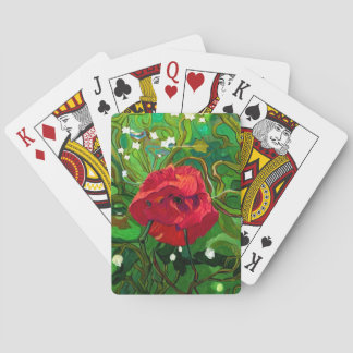 RED ROSE  PLAYING CARDS