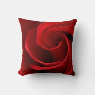 Red Rose Polyester Throw Pillow, Throw Pillow