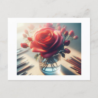 Red Rose,  Postcard