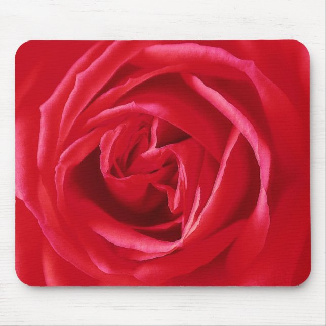 Red rose print mouse pad (Front)