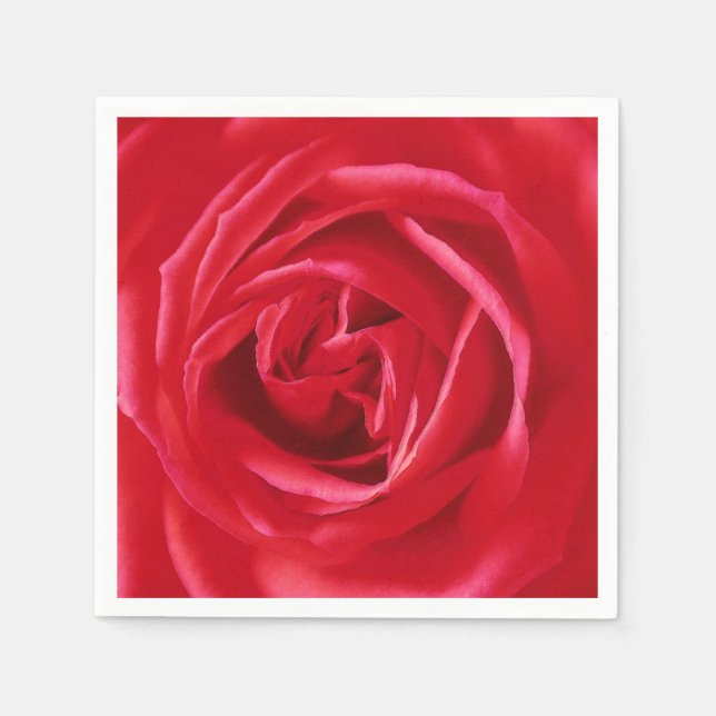 Red rose print napkin (Front)