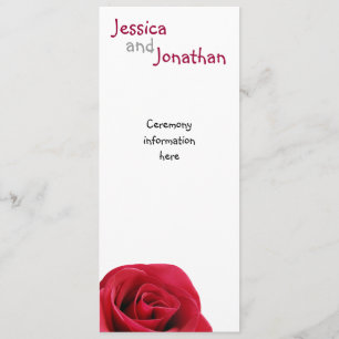Red Rose Program Card