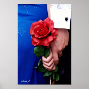 Red Rose Prom Couple Canvas or Poster