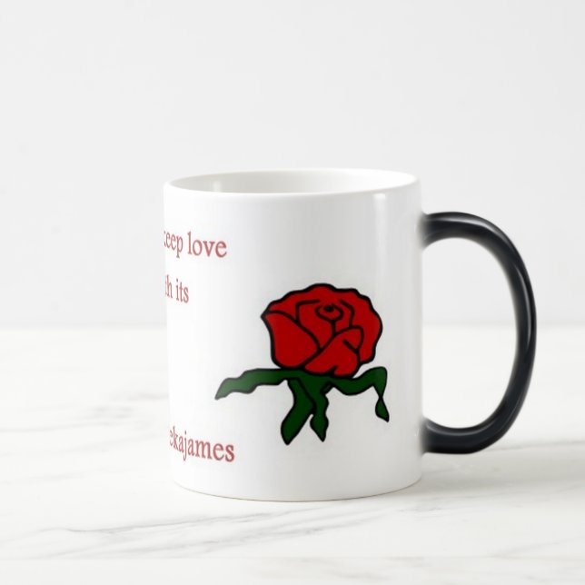 Red Rose Quote Morphing Coffee Mug (Right)