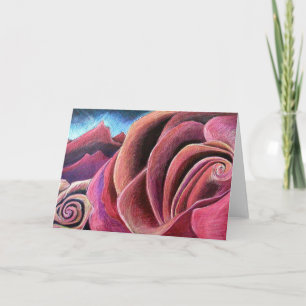 Red Rose Red Mountain Card