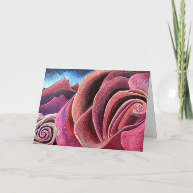 Red Rose Red  Mountain Card (Front)