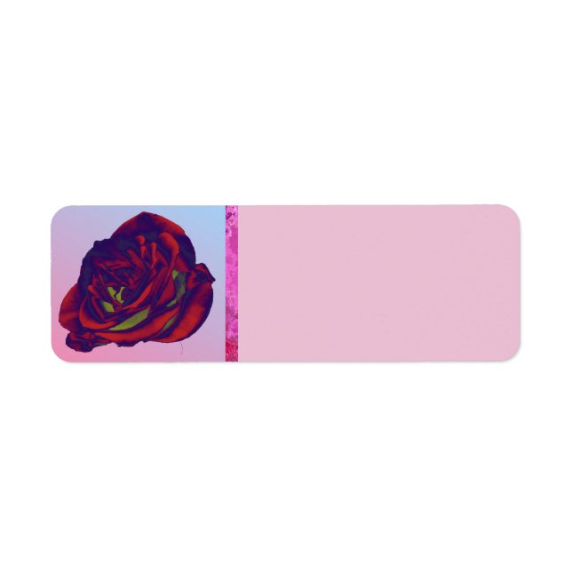 Red Rose Return Address Label (Front)