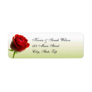 Red Rose Return Address Labels