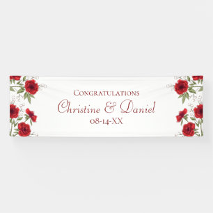 Red Rose Romantic Wedding Banner