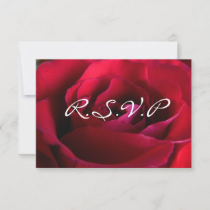 Red Rose RSVP Personalized Rose Cards